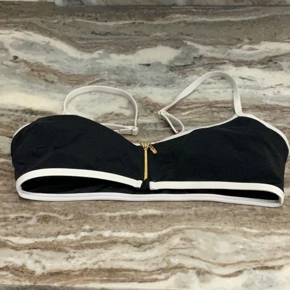 Victoria's Secret Black and White Bikini Top